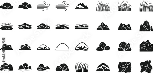 Weather forecast icon set