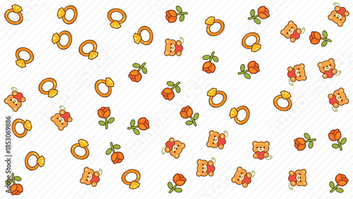 Seamless festive pattern with colorful gift boxes and balloons in playful flat style. Perfect for birthday celebrations, party backgrounds, wrapping paper, kids design, and cheerful modern branding.