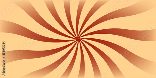 Circus background and spiral retro rays vector pattern. Vintage poster of red white sun or star burst radial lines, circus, carnival, summer fair bacground