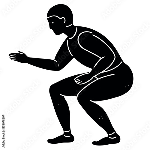 A person-performing-a-squat-exercise-icon 