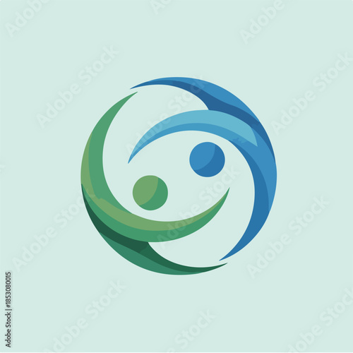 Youth or friends showing Icon, logo, symbol template	