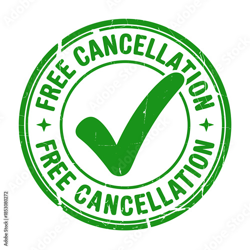 Green Free Cancellation Stamp for Services and Agreements