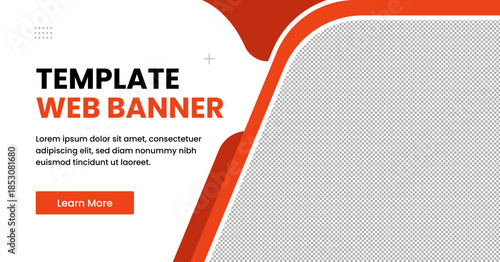Modern Web Banner Template with Placeholder and Call to Action