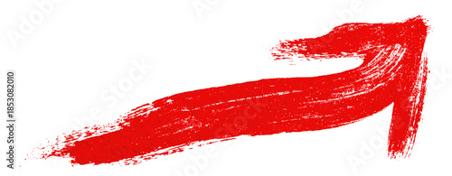 red arrow up line hand drawn