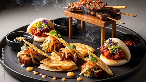 A delightful assortment of Chinese festival foods showcasing a fusion of traditional and modern culinary artistry