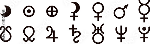Astrology Symbol Set – Dark Astrology Symbols