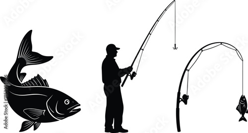 Technical blueprint line art illustration of assorted wood screws, mechanical hardware, and industrial fasteners, representing construction, engineering design, and equipment assembly plans