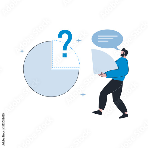 Male pile in Frequently Asked Question. Questin mark and answer solution.