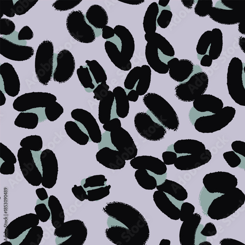 Seamless abstract leopard print vector pattern with hand-drawn organic shapes.Trendy fashion background for textiles, wallpaper, packaging, branding and digital design