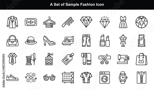Fashion and Style Icon Collection for Apparel and Accessories