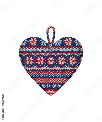 Wallpaper Mural Nordic Knitted Heart Ornament for Winter and Christmas Decoration Torontodigital.ca