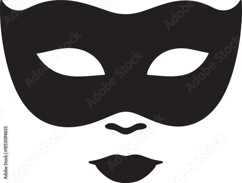 mysterious venetian mask isolated