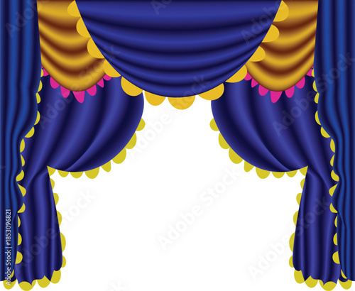Modern and stylish curtain vector illustration design, Use any other vector, illustration or graphics design
