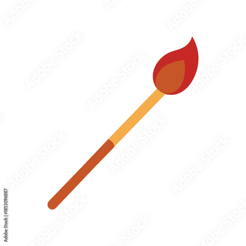 Isolated red blood drop and a sharp red dart on a white background designed with a wooden pencil and paintbrush tool