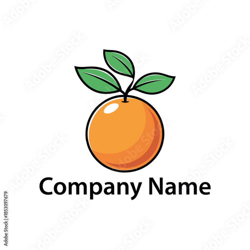 orange silhouette logo vector line art logo design