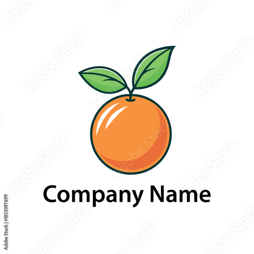 orange silhouette logo vector line art logo design