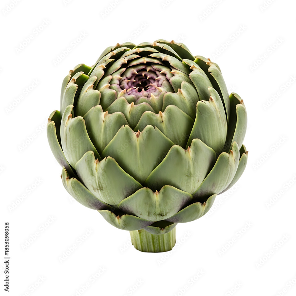 Obraz premium Single Garden Fresh Artichoke Macro Photography 