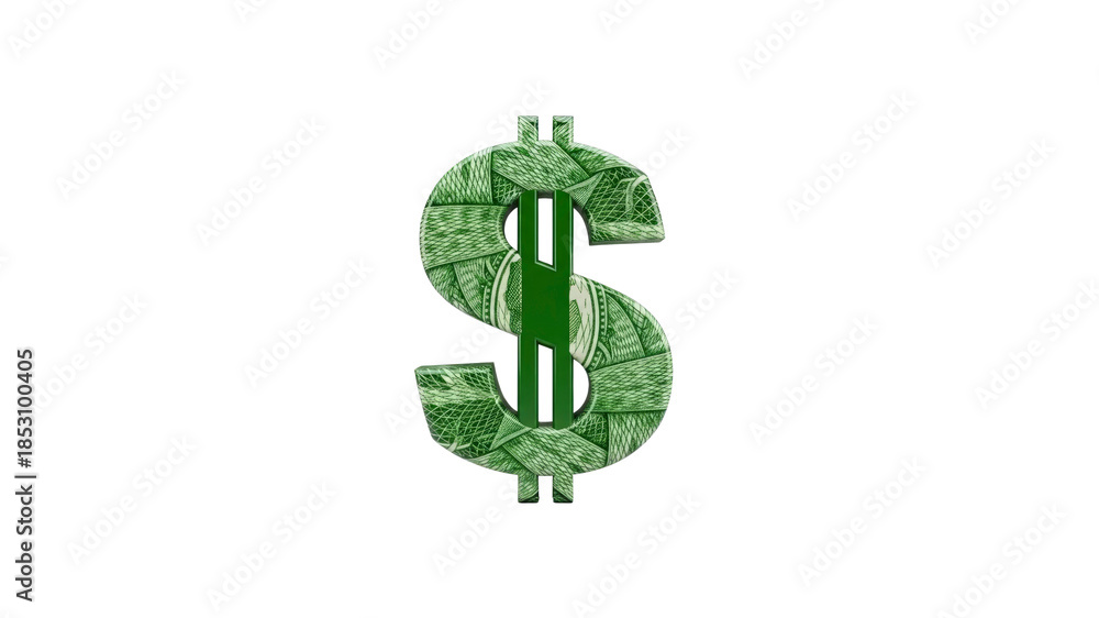 Obraz premium Dollar sign on Transparent Background