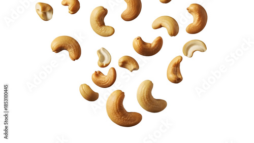 Cashews isolated on transparent background