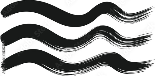 Abstract Wavy Brush Strokes