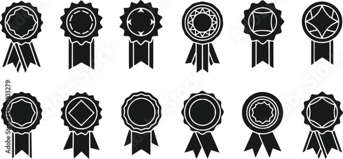 Collection of Black and White Badges