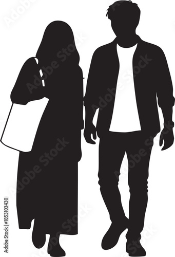 Couple walking together
