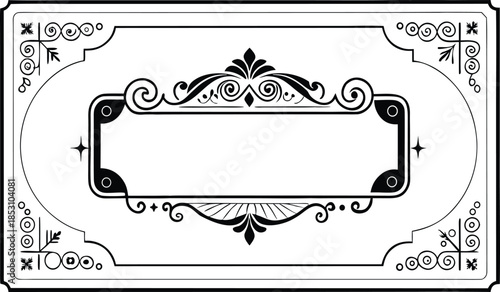 Vintage gold ornate frame with floral motifs and elegant border