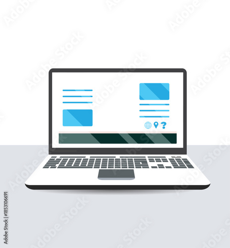 Computer  flat vector