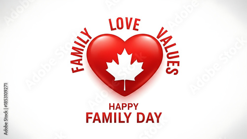 Happy Family Day Canada Heart