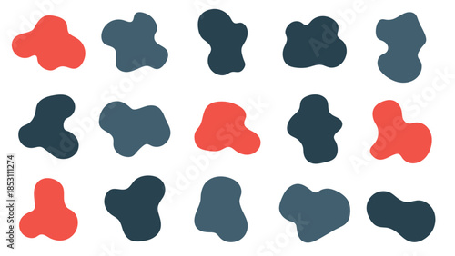 Dynamic Organic Blobs Set: Modern Abstract Liquid Shapes