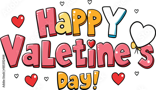 Happy valentine s day greeting card