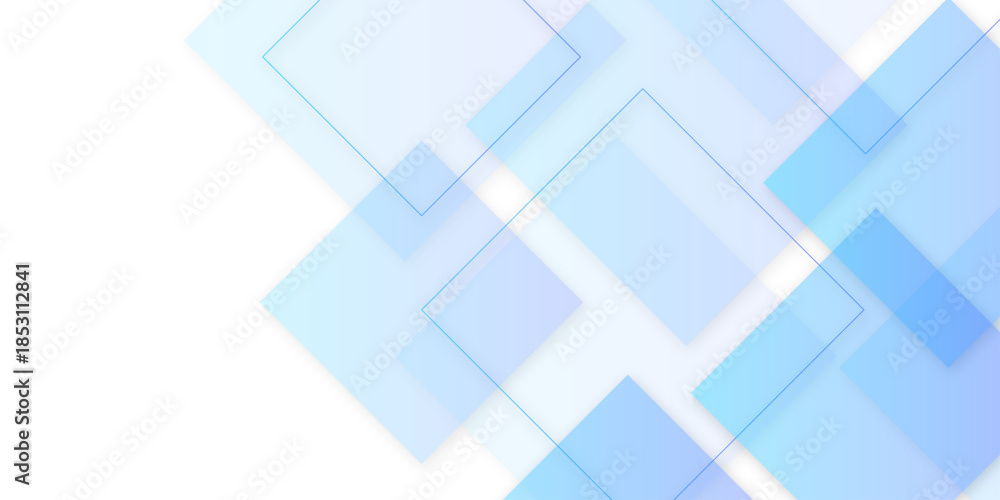 Fototapeta premium abstract sky blue background with squares.