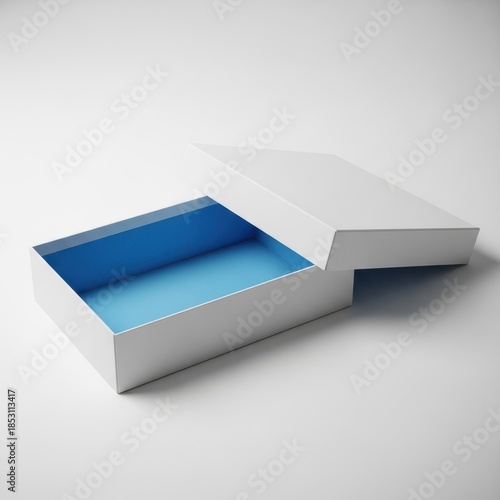 Open box with blue interior