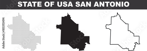 USA San Antonio Map Design