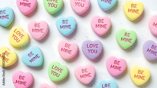 Colorful Conversation Hearts Candy