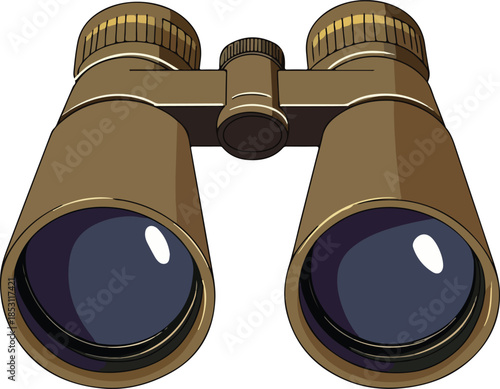 Binocular Vector on Transparent Background
