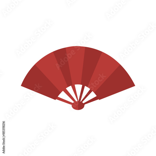 Traditional Chinese folding fan icon for cultural themes.