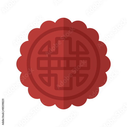 Chinese knot seal icon symbolizing luck, unity, and blessings during festive celebrations.