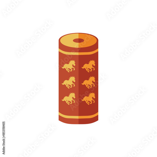 Traditional incense roll icon used in Chinese rituals.