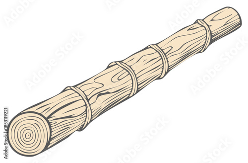 Handcrafted Bamboo Didgeridoo with Rattan Binding Decorative Indigenous Musical Instrument