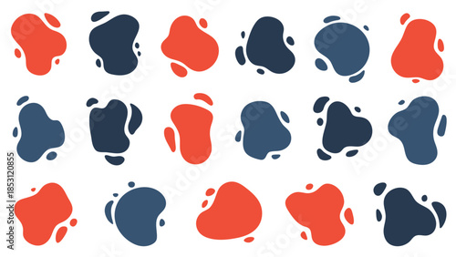Modern Amoeba Blob Shapes Set - Abstract Fluid Design Elements