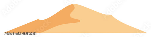 Abstract illustration of a sand dune in a desert landscape