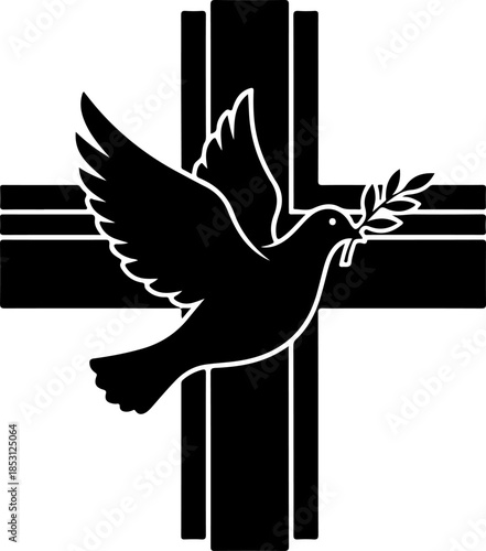 Christian Cross with Draped Cloth