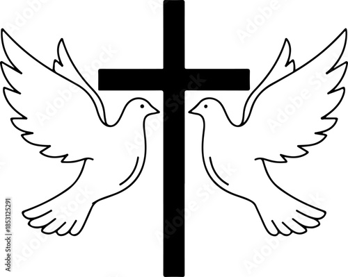 Christian Cross with Draped Cloth