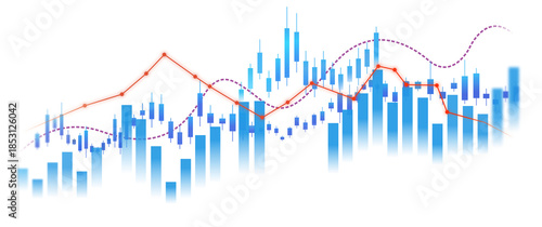 Bild auf Leinwand png share or stock market investment graph chart on transparent background