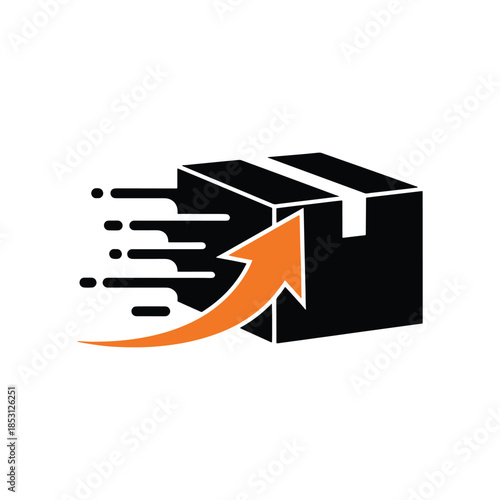 Black and orange graduation cap with arrow symbolizing achievement