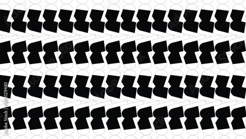 Serrated Striped Black White Color for Background