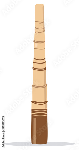Illustration of a traditional Japanese toothpick case, standing vertically