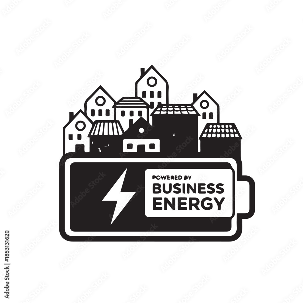 Obraz premium Business energy powers homes and communities efficiently