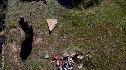 
Drone footage of an ancient medieval camp